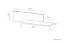 wandrek / hangrek Knoxville 15, kleur: wit grenen - Afmetingen: 23 x 69 x 19 cm (H x B x D)