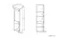 Vitrinekast Mesquite 04, kleur: Sonoma eiken licht / Sonoma eienk truffel - Afmetingen: 199 x 54 x 40 cm (H x B x D), met 2 deuren en 5 vakken