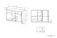 dressoir / ladenkast Mesquite 09, kleur: Sonoma eiken licht / Sonoma eiken truffel - afmetingen: 91 x 138 x 40 cm (h x b x d), met 2 deuren, 4 laden en 4 vakken