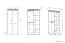 Draaideurkast / kledingkast Ullerslev 01 , kleur: wit grenen - Afmetingen: 200 x 92 x 55 cm (H x B x D), met 2 deuren en 5 vakken