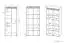 Vitrine kast Ullerslev 04, kleur: wit grenen - afmetingen: 200 x 92 x 40 cm (H x B x D), met 3 deuren en 10 vakken