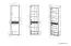 Kast Tempe 02, kleur: walnoten  / wit hoogglans, frontinzet: wit - afmetingen: 203 x 60 x 41 cm (H x B x D), met 2 deuren, 1 lade en 5 vakken
