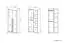 Jeugdkamer / tienerkamer - draaideurkast / kleerkast Greeley 02, kleur: beuken / wit / platina grijs - afmetingen: 199 x 80 x 55 cm (h x b x d), met 2 deuren en 6 vakken