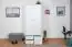 Kinderkamer - draaideurkast / kleerkast Egvad 02, kleur: wit / beuken - afmetingen: 193 x 80 x 51 cm (H x B x D), met 2 deuren, 3 laden en 1 compartiment