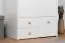 Kinderzimmer - Drehtürenschrank / Kleiderschrank Egvad 02, Farbe: Weiß / Buche - Abmessungen: 193 x 80 x 51 cm (H x B x T), mit 2 Türen, 3 Schubladen und 1 Fach