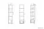 Kinderkamer - openkast Egvad 05, kleur: wit / beuken - Afmetingen: 193 x 43 x 40 cm (H x B x D), met 1 lade en 4 vakken
