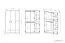 Jongerenkamer - draaideurkast / kleerkast Sallingsund 02, kleur: eiken / wit / antraciet - afmetingen: 191 x 120 x 51 cm (H x B x D), met 3 deuren en 5 vakken