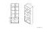 Kinderkamer - kleerkast Renton 03, kleur: platina grijs / wit / poederroze - afmetingen: 199 x 80 x 40 cm (H x B x D), met 1 deur, 2 laden en 8 vakken