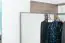 Garderobe "Tremelo" 02, truffel eiken / glanzend zwart - Afmetingen: 192 x 90 x 31 cm (h x b x d)