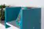 Jeugdkamer / tienerkamer - hangplank Aalst 27, kleur: eiken / wit / blauw - afmetingen: 25 x 125 x 24 cm (h x b x d)