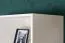 Jeugdkamer / tienerkamer - open kast Syrina 15, kleur: wit / grijs / eik - Afmetingen: 202 x 105 x 45 cm (h x b x d)