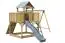 Speeltoren S1B incl. golfglijbaan, dubbele schommel aanbouw, balkon, zandbak en hellingbaan - Afmetingen: 400 x 450 cm (B x D)