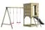 Speeltoren S9 incl. golfglijbaan, dubbele schommel aanbouw en zandbak - Afmetingen: 525 x 225 cm (B x D)