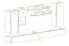 Hangend wandmeubel Hompland 58, kleur: wit - Afmetingen: 170 x 320 x 40 cm (H x B x D), met push-to-open functie
