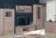 Kommode Sokone 10 mit Metallgriffen, Farbe Sanremo, 125 x 106 x 46 cm, ABS Kantenschutz, 1 Kippfach, 1 Klappfach, 1 Schublade, 1 Einlegeboden