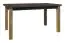 Uitschuifbare eettafel Selun 14, kleur: eiken donkerbruin / grijs - 160 - 203 x 90 cm (B x D)