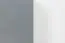 Commode Hohgant 01, kleur: wit / grijs hoogglans - 92 x 140 x 42 cm (h x b x d)