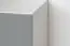 Commode Hohgant 01, kleur: wit / grijs hoogglans - 92 x 140 x 42 cm (h x b x d)