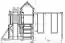 Spielturm S7B inkl. Wellenrutsche, Doppelschaukel-Anbau, Sandkasten, Kletterwand, Reckstange-Anbau und Strickleiter - Abmessungen: 490 x 380 cm (B x T)