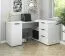 Hoekbureau / wit / push-to-open functie / 150 cm werkoppervlak / maten: 150 x 98 x 78 cm / 3 laden / functioneel en stijlvol / 4 vakken / voor op kantoor