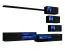 Eenvoudige hangkast Volleberg 50, kleur: zwart - Afmetingen: 150 x 250 x 40 cm (H x B x D), met blauwe LED-verlichting