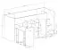 Funktionsbett / Kinderbett / Hochbett-Kombination, Treppe: Links, Jura 70, Farbe: Weiß / Türkis - Abmessungen: 123 x 248,5 x 93 cm (H x B x T)