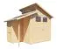 Tuinberging / tuinhuis met aanbouw dak Puchheim 02 incl. vloer, onbehandeld - 19 mm prefab tuinhuisje, grondoppervlakte: 5,86 m², dubbel zadeldak