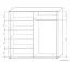 Schuifdeurkast / kleerkast Aitape 18, kleur: donker Sonoma eiken - afmetingen: 188 x 150 x 60 cm (H x B x D)