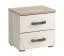Slaapkamer compleet - Set A Zemun, 5-delig, kleur: eiken grijs / eiken wit, een kledingkast, een tweepersoonsbed, een ladekast / commode, twee nachtkastjes