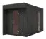 Buiten sauna / saunahuis Siloli met LED frame en voorruimte, 72 mm wanddikte, kleur: zwart - buitenafmetingen (B x D): 200 x 396 cm