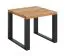 Moderne kleine salontafel "Prizren" 01, eikenhout Wotan / matzwart, 60 x 60 x 50 cm, mooie nerf en stijlvol design, hoogwaardige afwerking