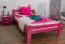 Eenpersoonsbed/logeerbed "Easy Premium Line" K4, 120 x 200 cm massief beukenhout kleur: roze gelakt