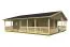 Vakantiehuis Seekogel incl. vloer - 70 mm blokhut profielplanken, grondoppervlakte: 85.3 m², zadeldak