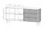 Woonkamer - Set A Goulette / 3-delig / Kleur: kasjmier / geribbeld front / Push-to-open-functie / ABS-afwerkingsranden / 1 tv-kast / 2 ladekasten