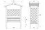 Pergola Arnika mit Sitzbank - Abmessung: 167 x 83 x 227 cm (B x T x H)