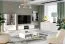Complete woonkamer set A Roanoke, 4-delig, kleur: wit / glanzend wit