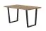 Eettafel Ourense 03, kleur: Artisan eiken / zwart - Afmetingen: 140 x 80 cm (B x D)