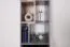 Tienerkamer - Open kast Lede 08, kleur: grijs / eiken / wit - afmetingen: 190 x 45 x 40 cm (H x B x D)