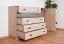 Ladekast / commode met 5 lades Niel 17, kleur: eiken / antraciet - Afmetingen: 95 x 135 x 40 cm (H x B x D)