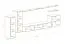 Wandmeubel in elegant Balestrand 176 design, kleur: grijs / eik Wotan - Afmetingen: 160 x 330 x 40 cm (H x B x D), met 11 vakken