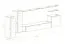 Wandmeubel in elegant Balestrand 176 design, kleur: grijs / eik Wotan - Afmetingen: 160 x 330 x 40 cm (H x B x D), met 11 vakken