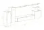 Balestrand 07 hangelement, kleur: wit/grijs - Afmetingen: 160 x 330 x 40 cm (H x B x D), met vier deuren