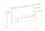 Balestrand 11 hangelement, kleur: Wotan eik / wit - Afmetingen: 160 x 330 x 40 cm (H x B x D), met push-to-open functie
