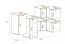 Set van 6 hangelementen en hangkasten Volleberg 107, kleur: wit / eik Wotan - afmetingen: 80 x 150 x 25 cm (H x B x D), met push-to-open functie