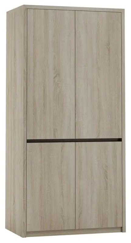 Draaideurkast / kledingkast Popondetta 22, kleur: Sonoma eiken - afmetingen: 200 x 95 x 58 cm (H x B x D)