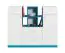 Jeugdkamer / tienerkamer - ladekast / dressoir "Geel" 10, wit / turquoise - Afmetingen: 100 x 120 x 40 cm (H x B x D)