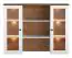 opzet deel voor vitrinekast voor Dressoir / ladekast Oulainen 06, kleur: wit / eiken - afmetingen: 105 x 138 x 28 cm (H x B x D), met 2 deuren en 8 vakken