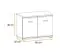 Schoenenkast / bank met twee vakken Bratteli 13, kleur: Sonoma eik - afmetingen: 46 x 60 x 32 cm (H x B x D)