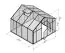 kas - broeikas Rucola XL9, wanden: 4 mm gehard glas, dak: 6 mm HKP meerwandig, grondoppervlakte: 8.40 m² - afmetingen: 290 x 290 cm (L x B)