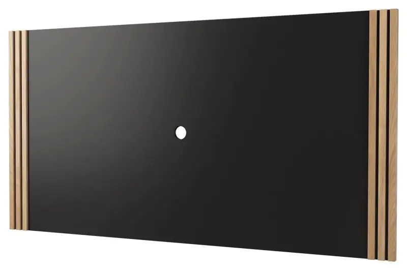 TV achterpannel Slatina 18, kleur: eiken / zwart - afmetingen: 100 x 190 x 4 cm (H x B x D)